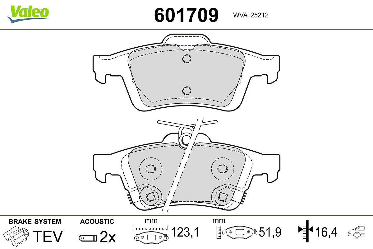 BRAKE PADS FORD C-MAX II KUGA II RR